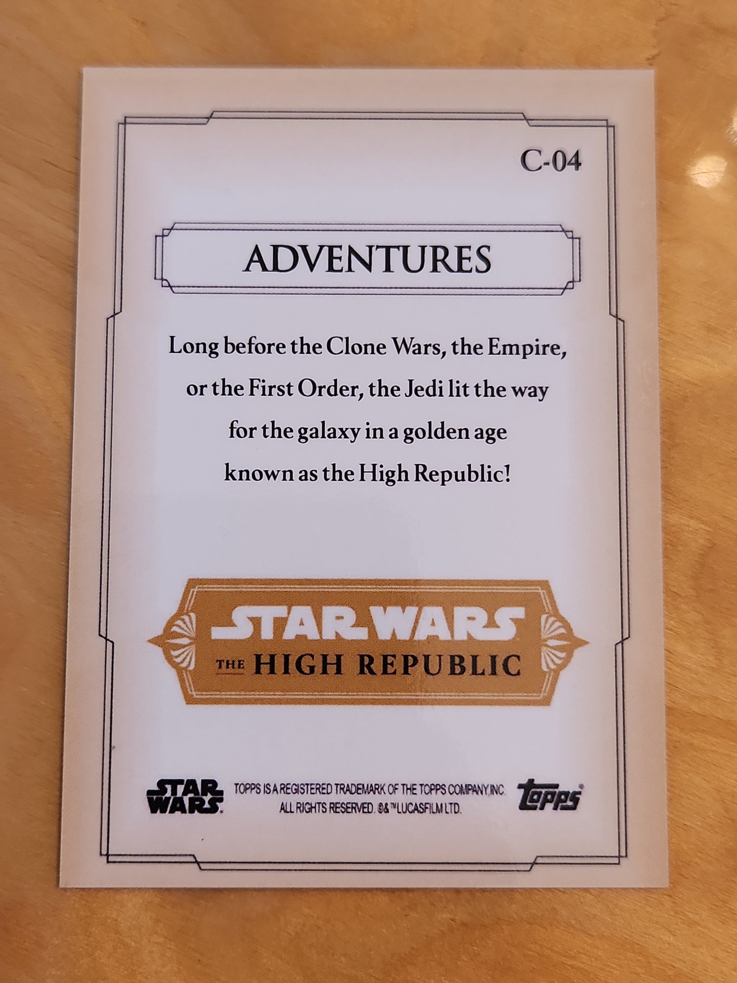 Star Wars The High Republic; 2021 Topps On-Demand; COVER CHASE CARD C-04