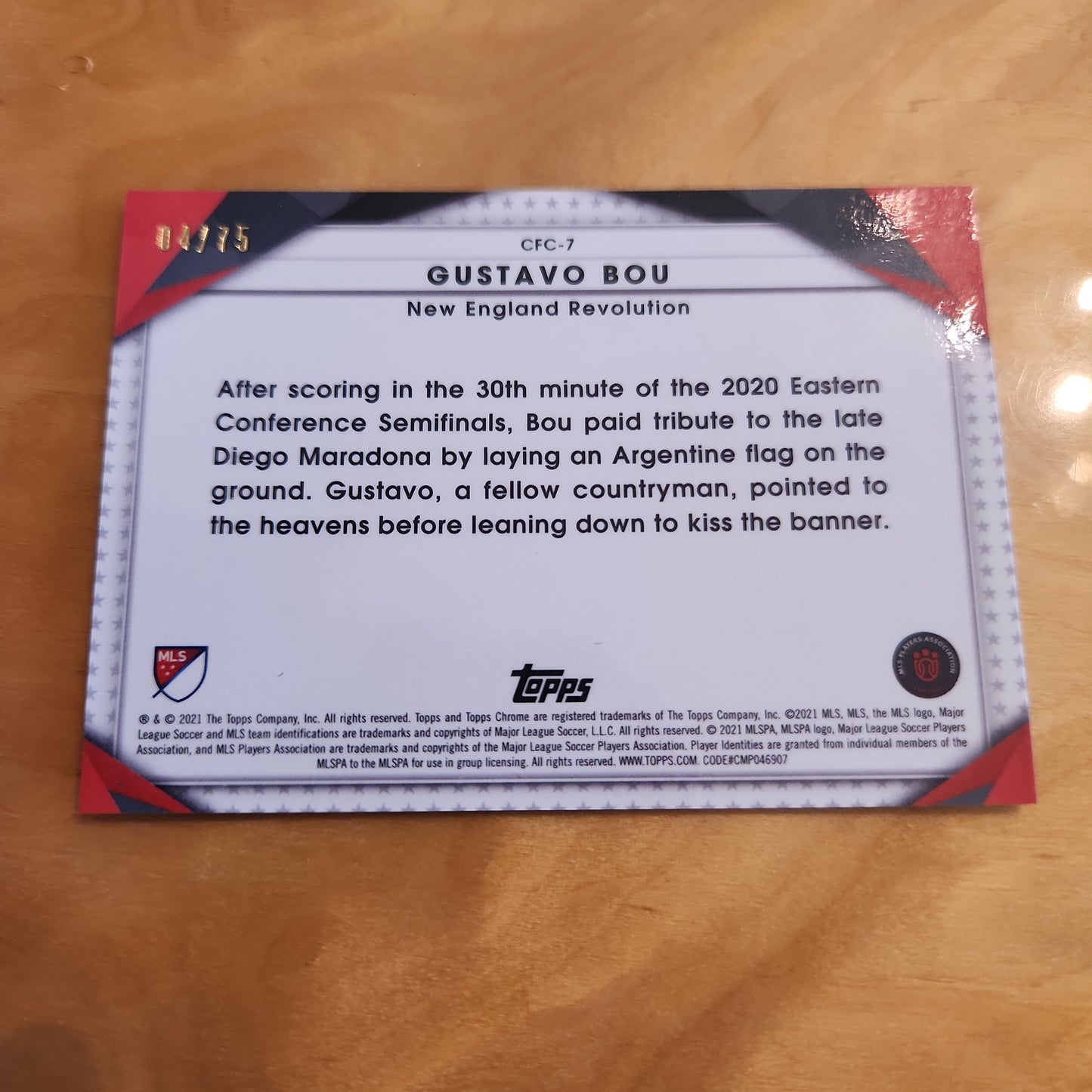 Topps Chrome Green Stars Celebration Gustavo Bou 04/75 #CFC-7