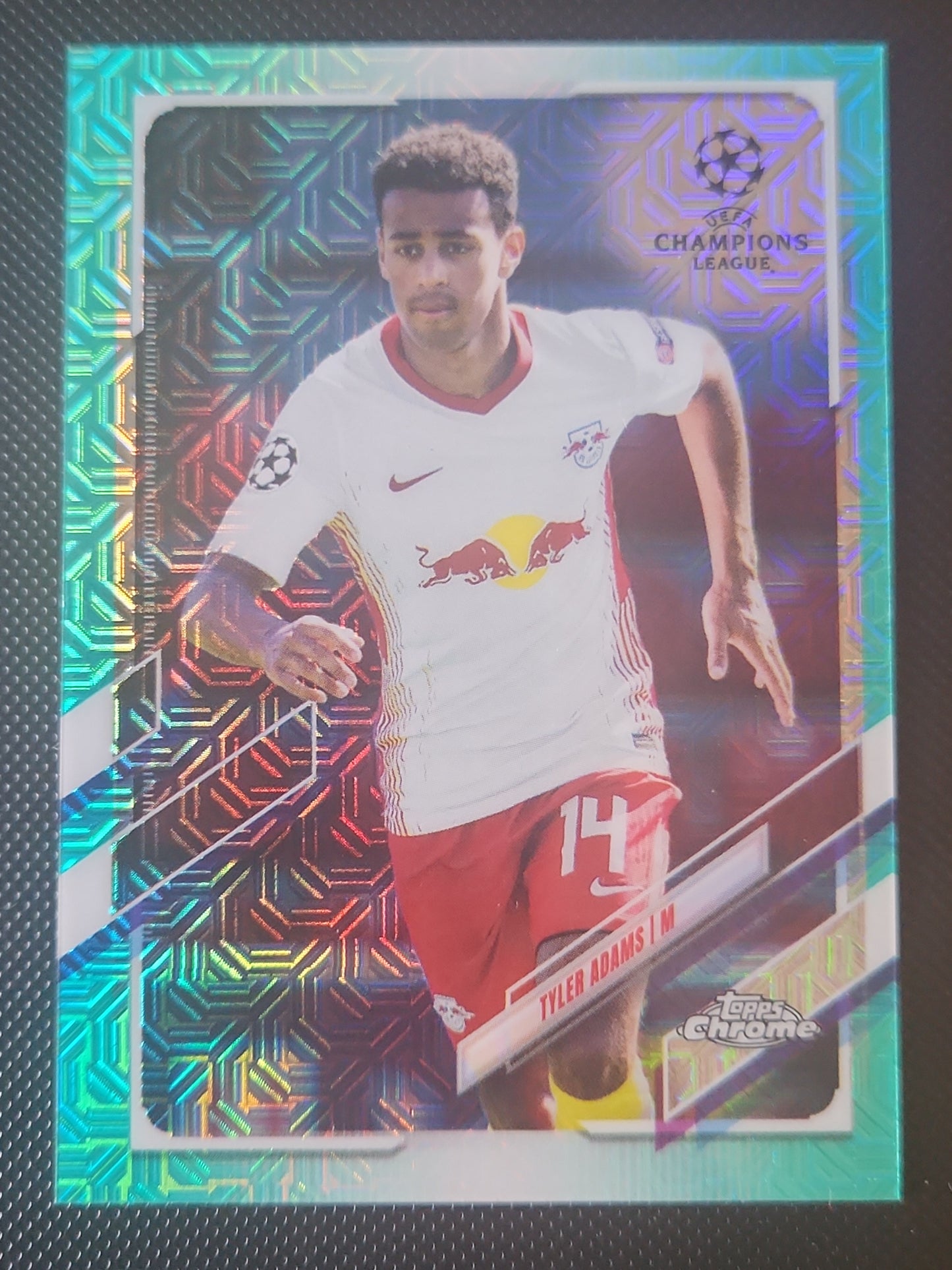 Tyler Adams - 2020-21 Topps Chrome UEFA Champions League #73 - Aqua Mojo Refractor 181/199