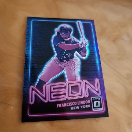 Panini Baseball Prizm Optic Neon Francisco Lindor #NE6