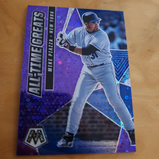 Panini Mosaic Prizm Purple Disco All-Time Greats Mike Piazza 22/50 #ATG4
