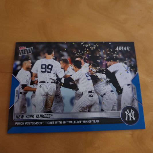 Topps Baseball Now Blue New York Yankees 48/49 #943