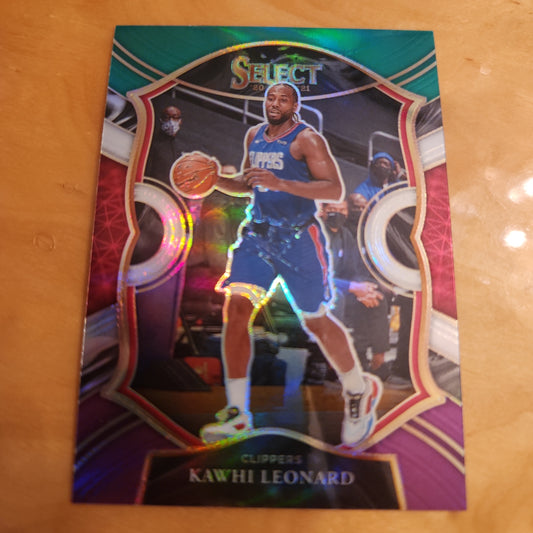 Panini Prizm Select Basketball Concourse Green, Purple & Red Kawhi Leonard #37