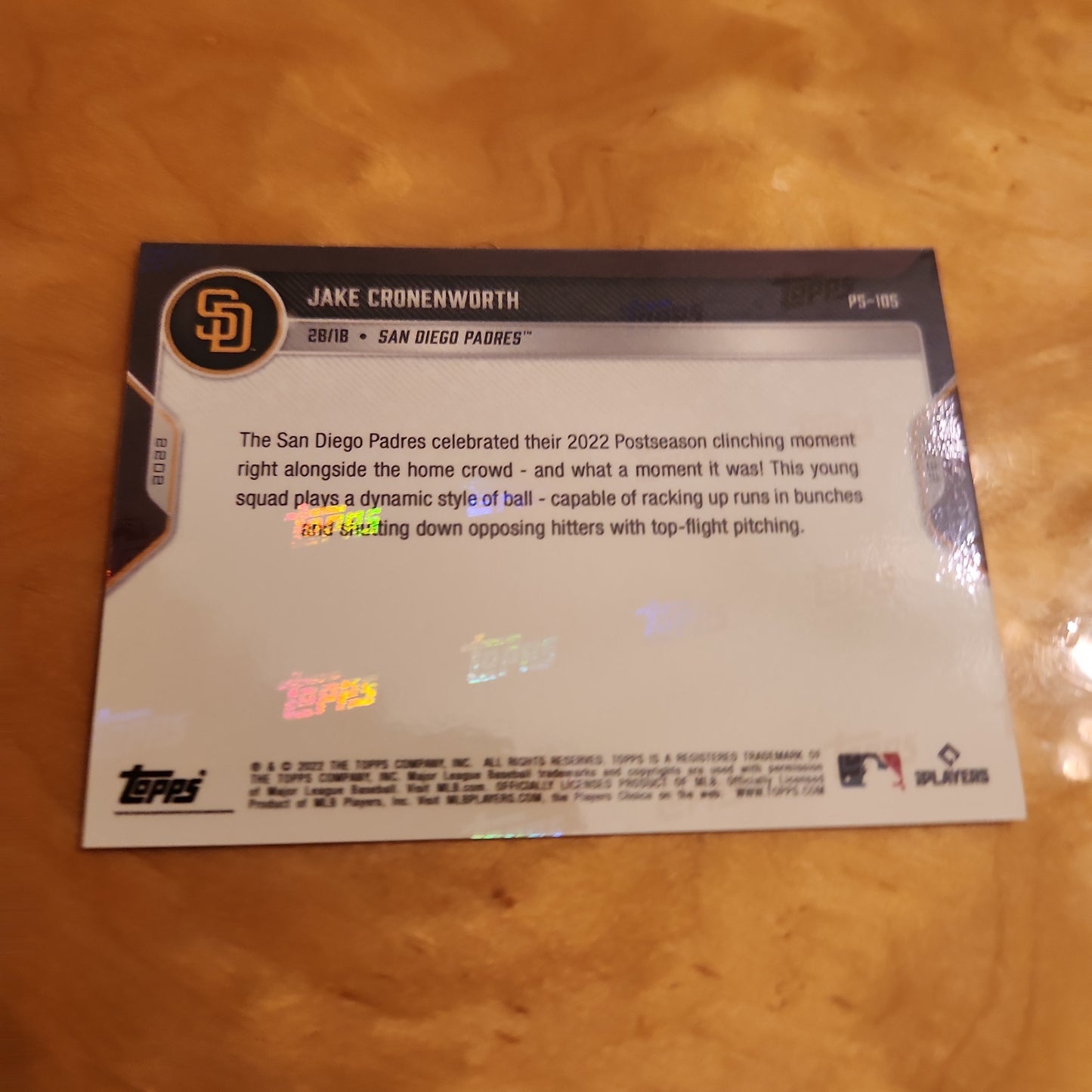 Topps Now Postseason Baseball Purple Jake Croneworth 22/25 #PS-105