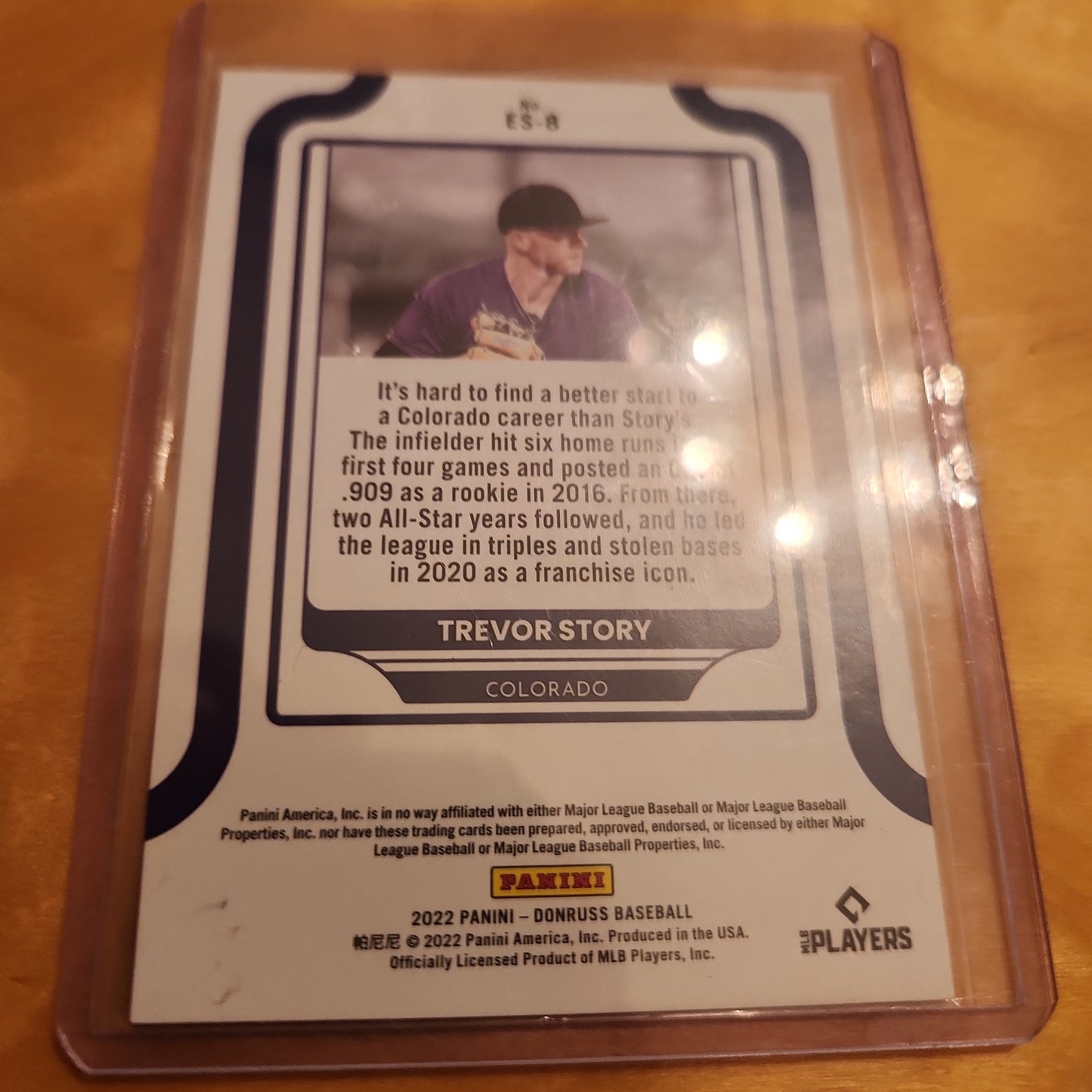 Panini Elite Series Donruss Baseball Trevor Story 169/349 #ES-8