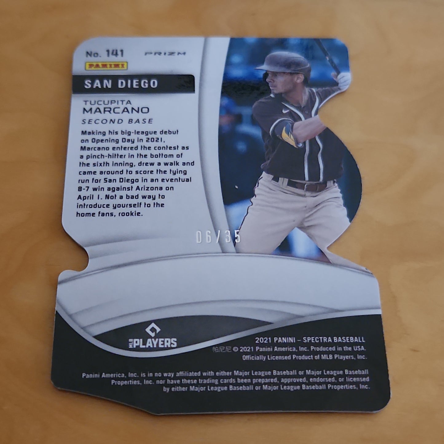 Panini Prizm Spectra Pink Dye-Cut Tucupita Marcano RC 06/35 #141