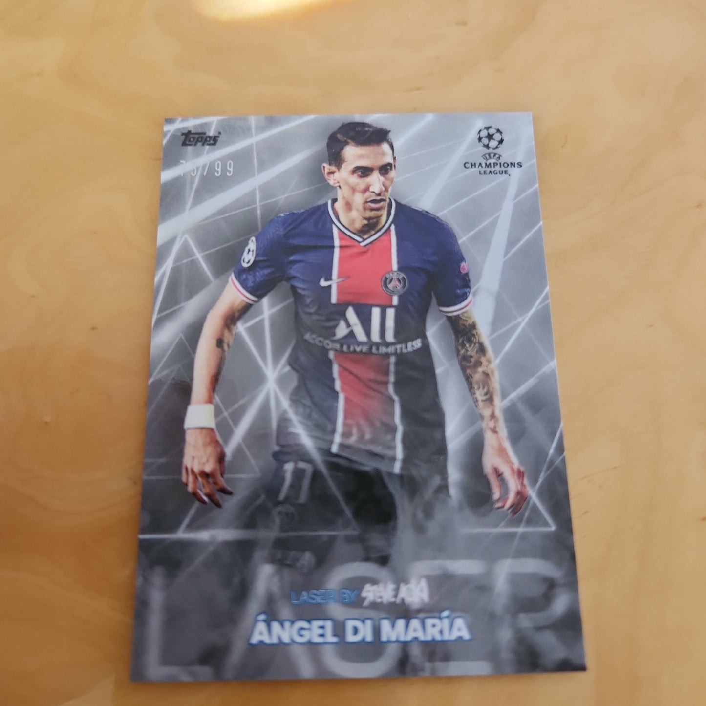 Topps Champions League Lazer By Steve Aoki Ángel Di María 73/99