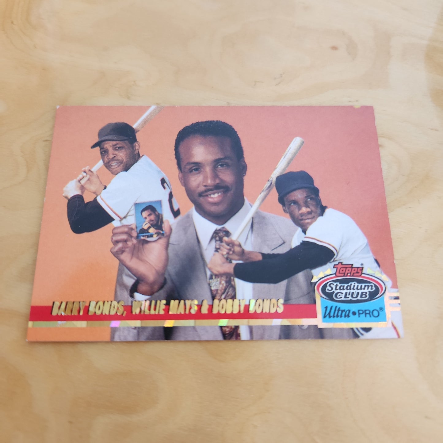 Topps Ultra Stadium Club Barry Bonds, Willie Mays & Bobby Bonds 1/10