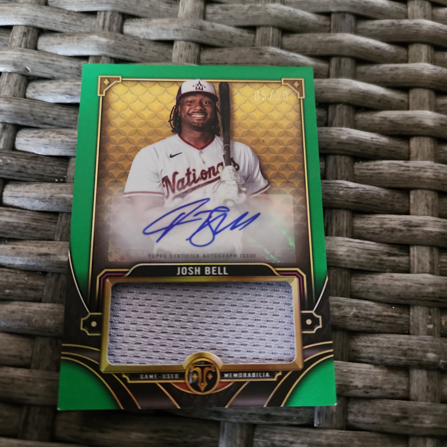Topps Triple Theards Green Future Phenoms Josh Bell Relic Auto 05/50 #ASJR-JB