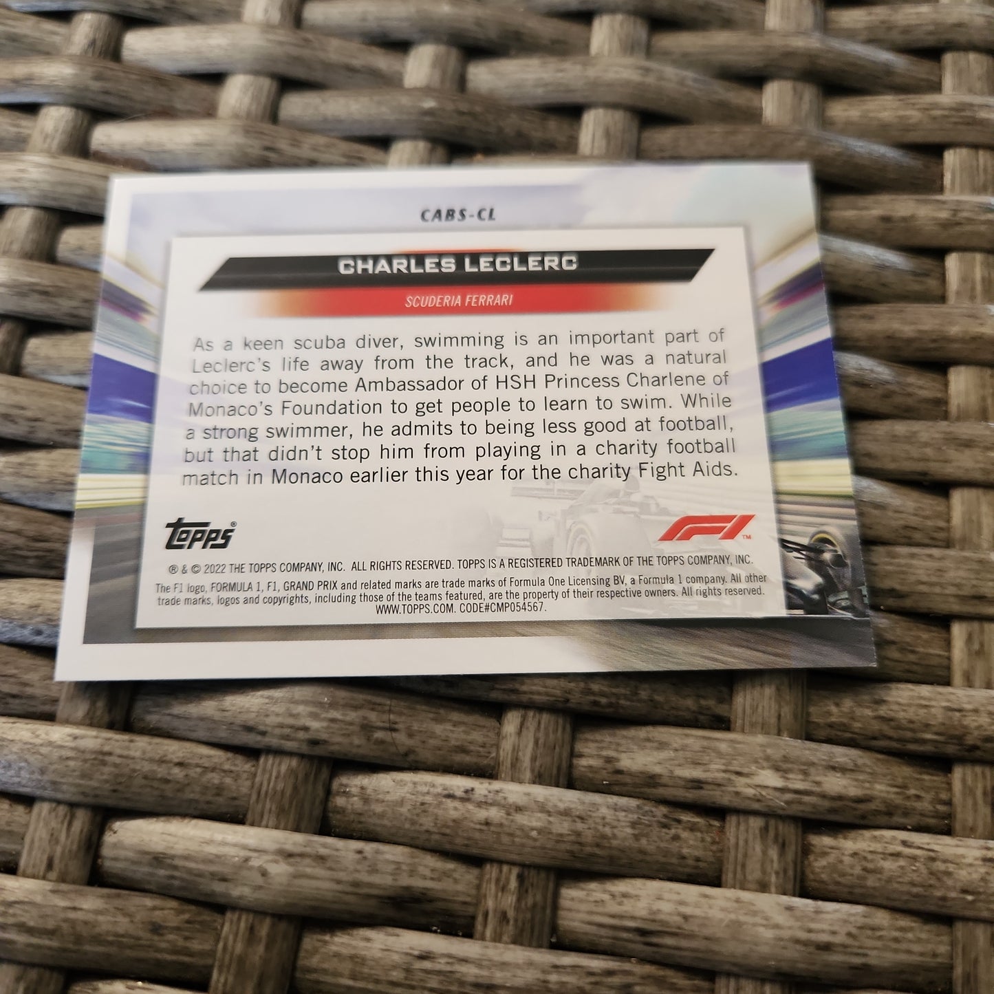 Topps Formul 1 Clean Air Blue Skies Charles Leclerc #CABS-CL