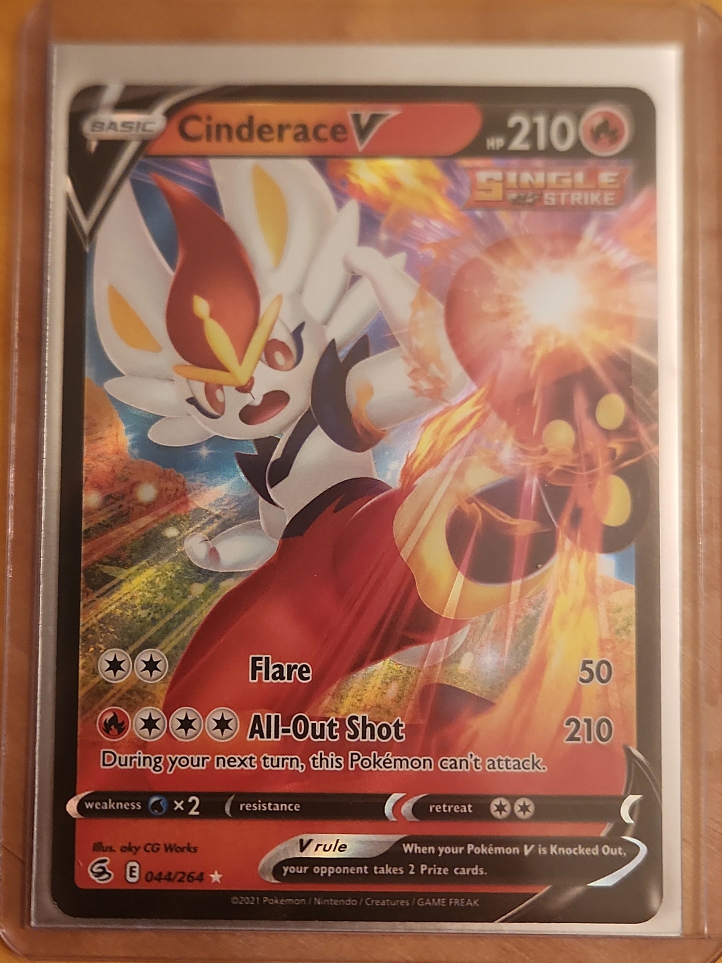 Pokémon TCG Cinderace V Fusion Strike 044/264 Holo Ultra Rare