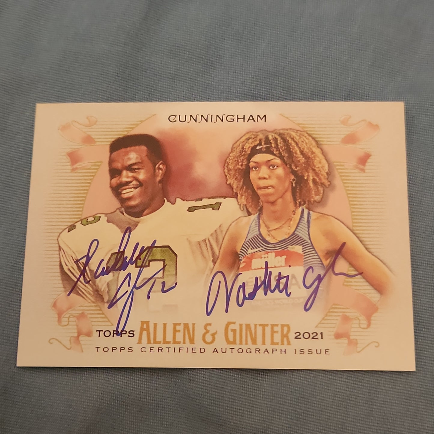 Topps Allen & Ginter The World Champions Randall & Vashti Cunninghan Auto #DA-CC