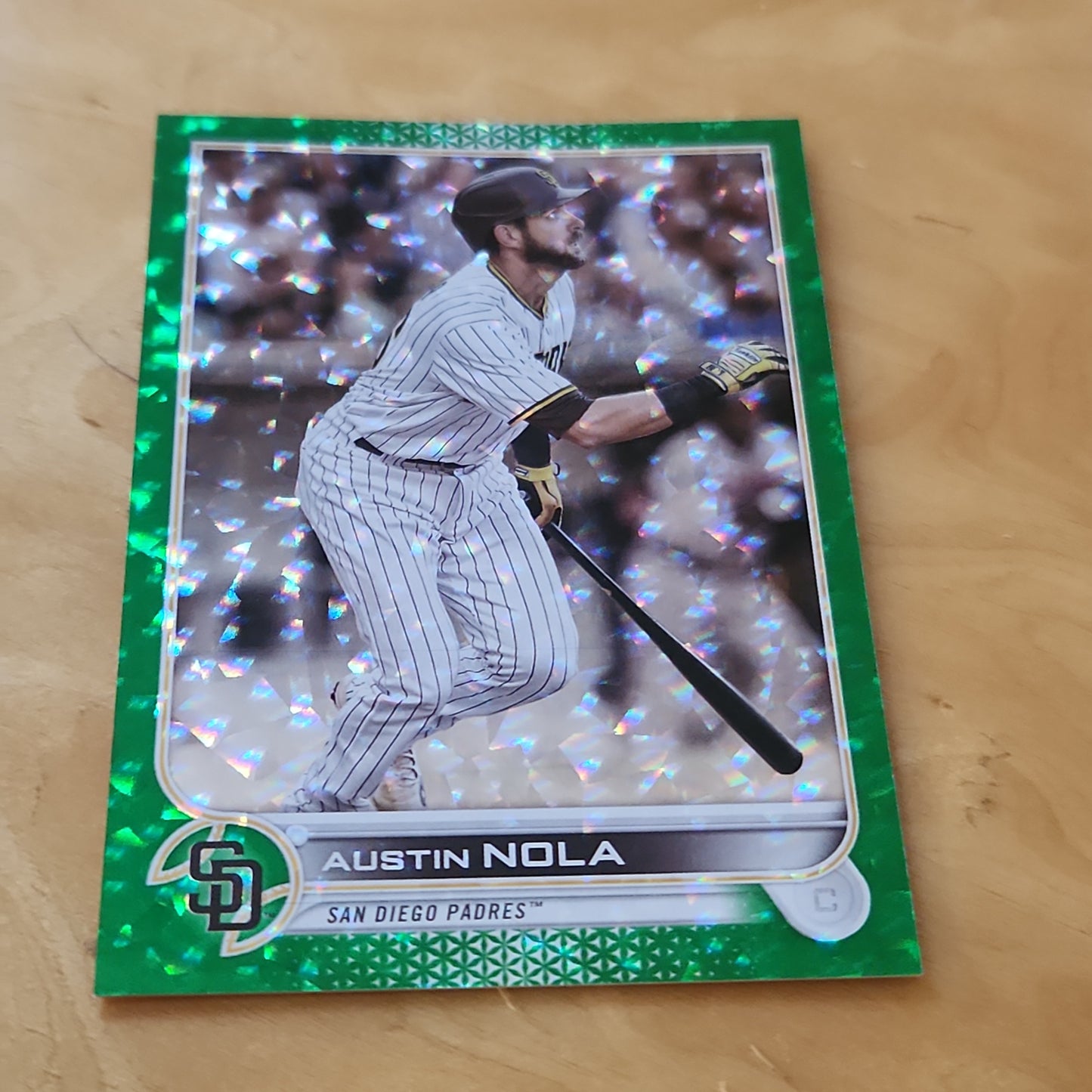 Topps Brown Updated Series Green Cracked Ice Austin Nola 397/499 #US133
