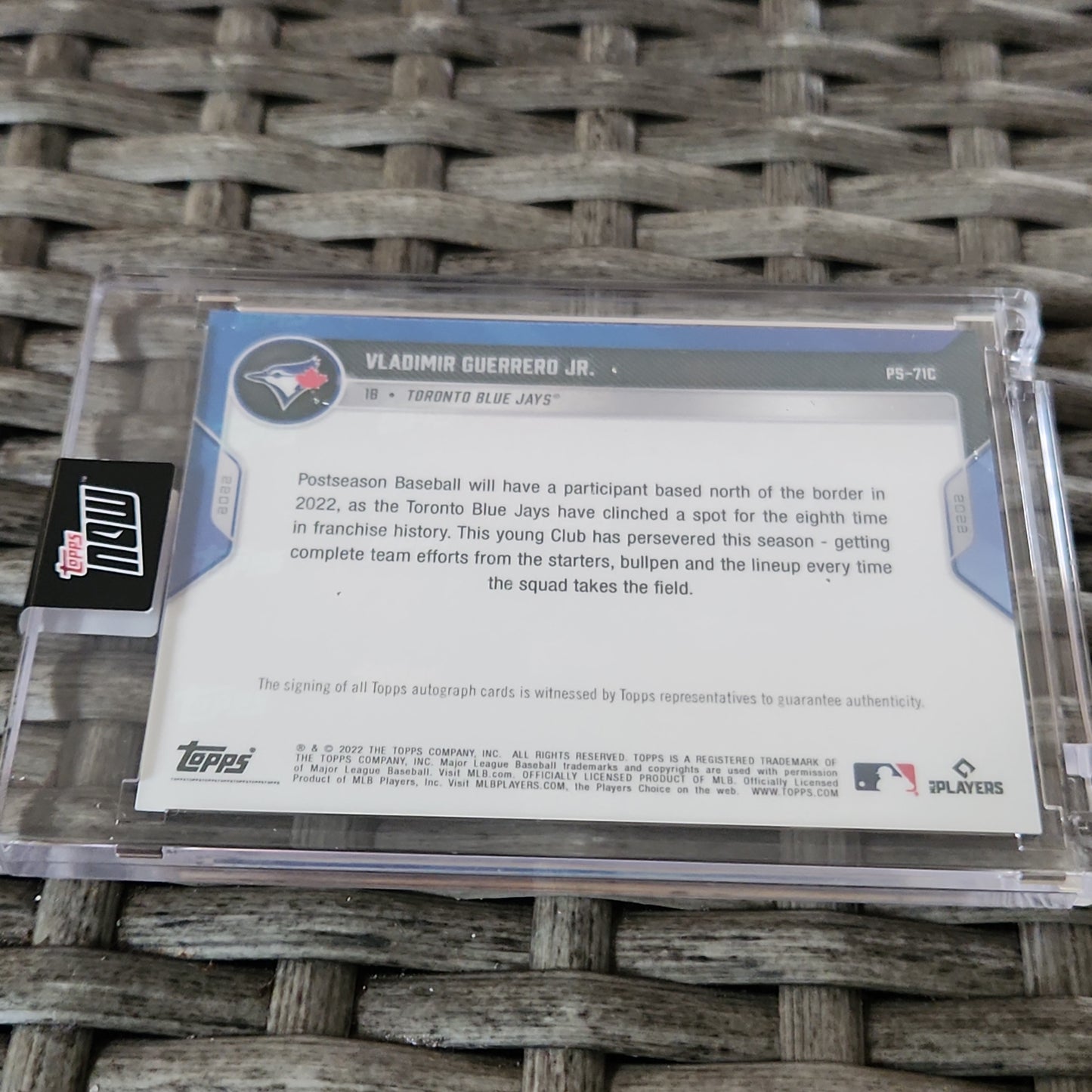 Topps Now Purple Post Season Vladimir Guerrero Jr. Auto 17/25 #PS-71C