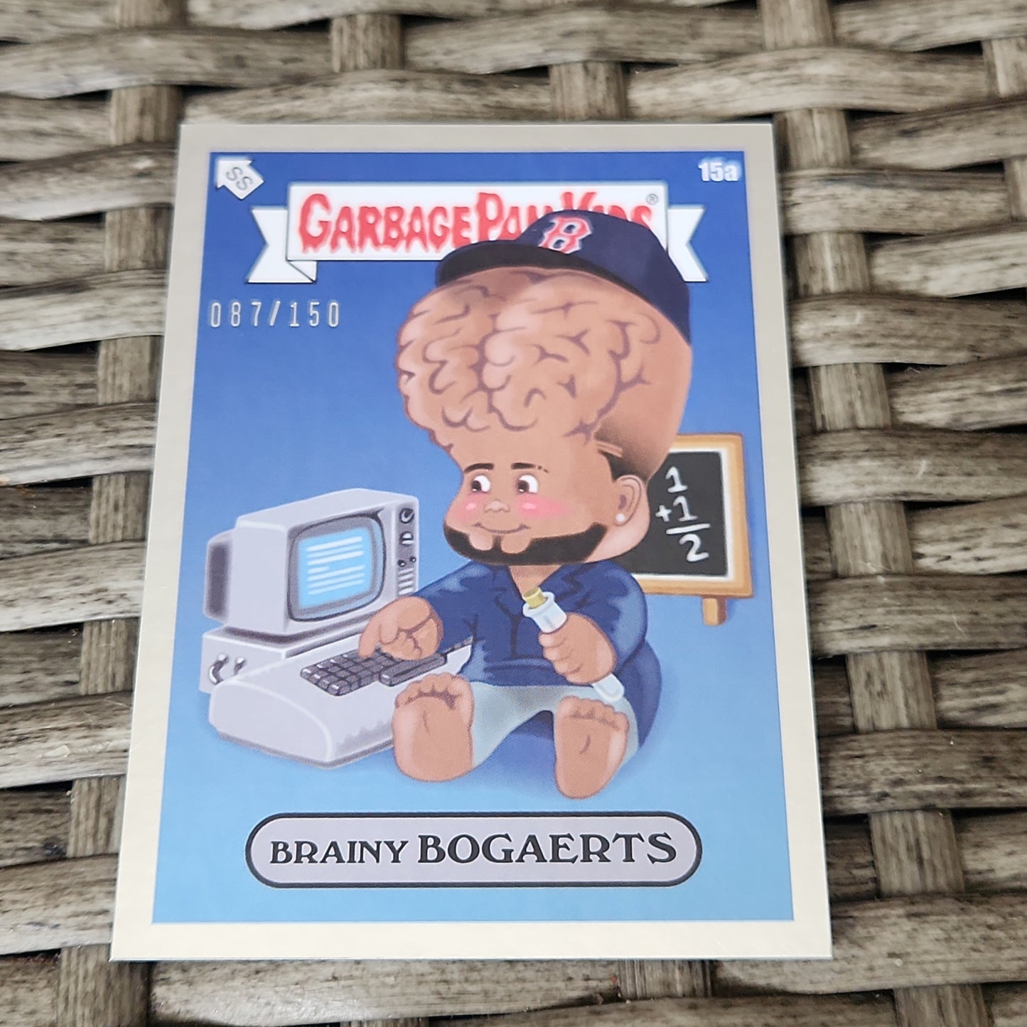 Topps Chrome Garbage Pail Kids X Keith Shore MLB Brainy Bogaerts 087/150 #15a