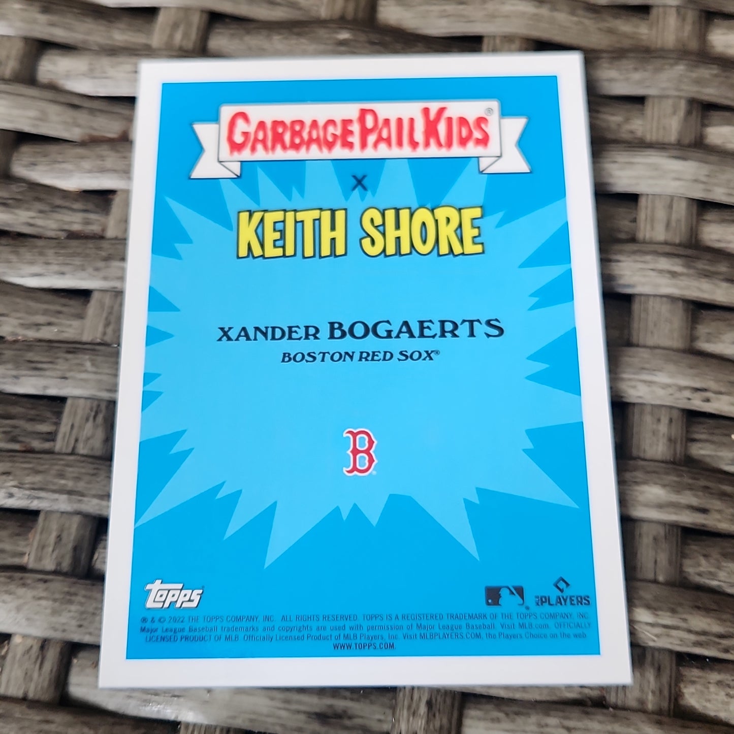 Topps Chrome Garbage Pail Kids X Keith Shore MLB Brainy Bogaerts 087/150 #15a