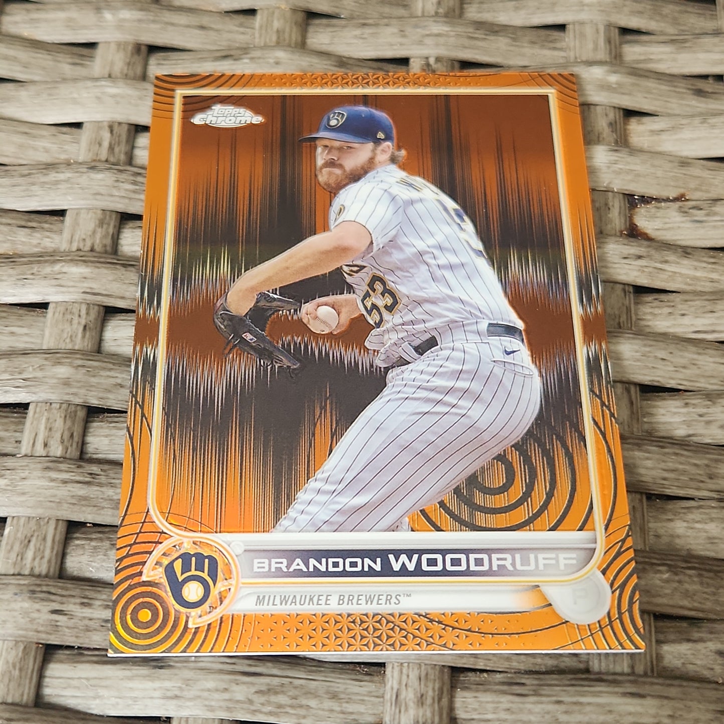 Topps Chrome Sonic Orange & Black Brandon Woodruff 09/25 #44