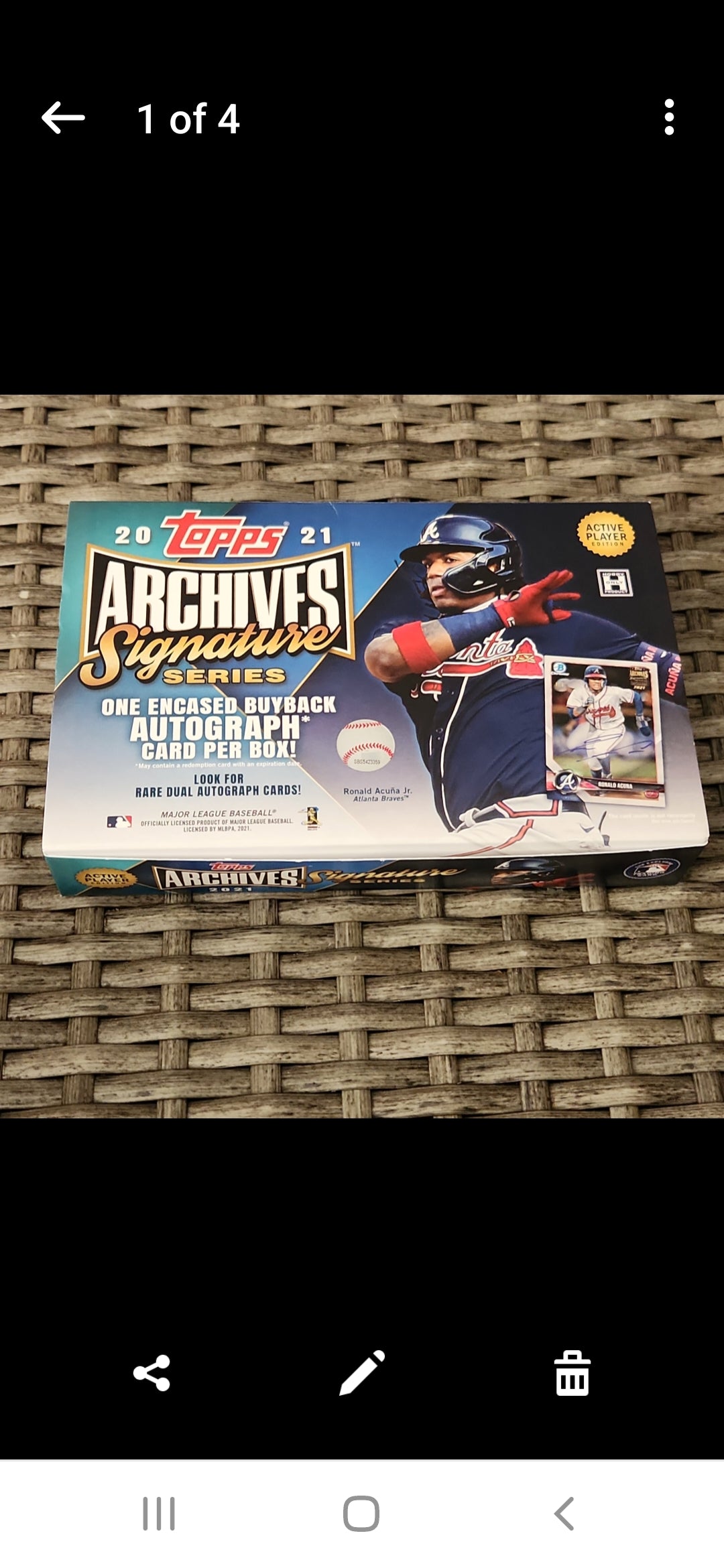 Non Sealed 2021 Topps Archives Signature Series Hobby Box Topps Archive Signature Series Jorge Soler Auto 30/38 Series 1 #307
