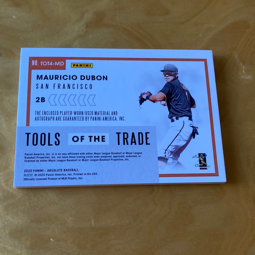 Panini Tools of the Trade Relic Patch Auto Mauricio Dubon 105/149 #TOT4-MD