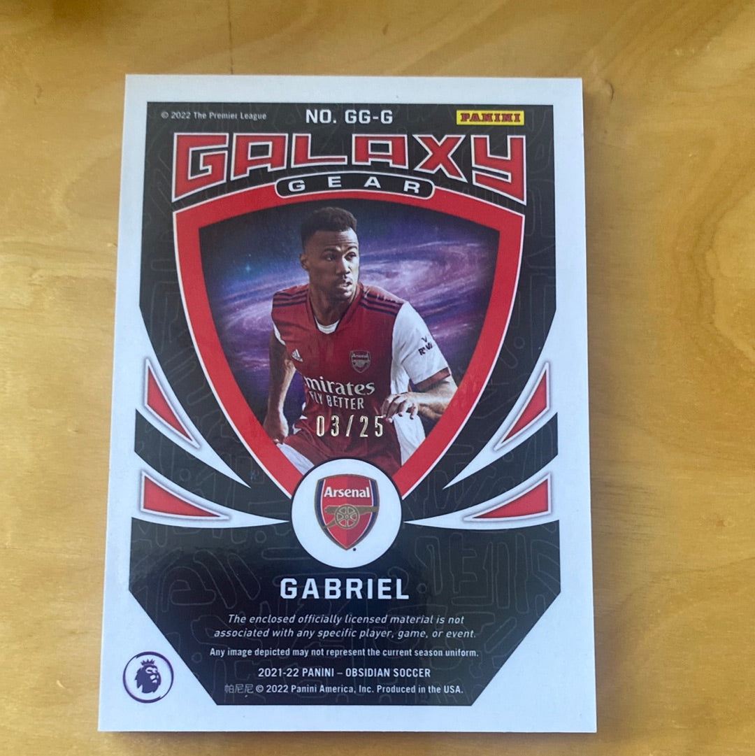 Panini Obsidian Arsenal Galaxy Gear Jersey Relic Gabriel GG-G 3/25