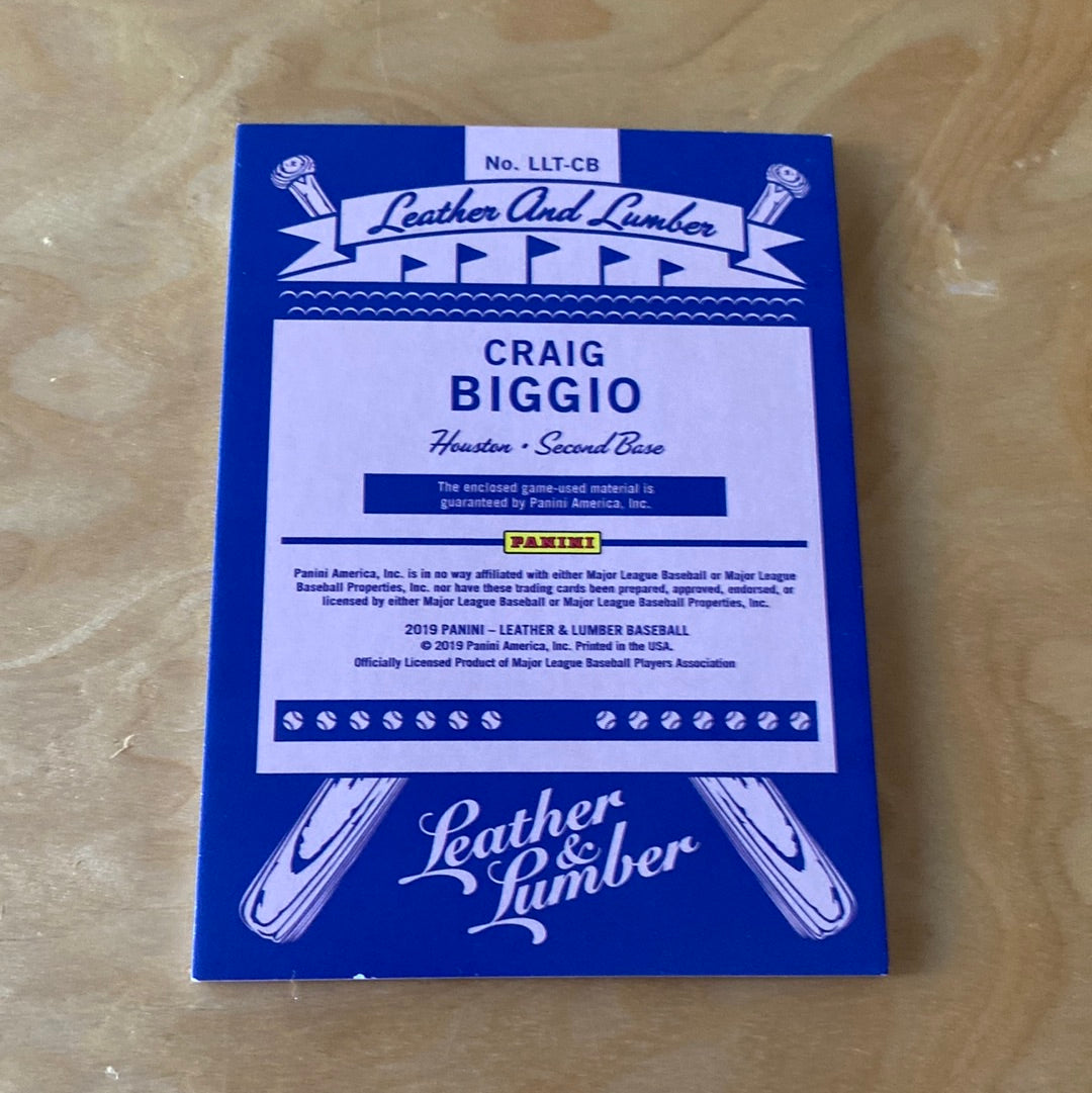 Panini Leather & Lumber Relic Patch Craig Biggio 126/199 #LLT-CB
