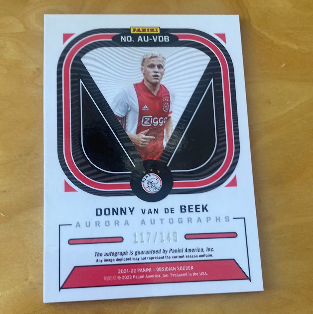 Panini Obsidian Aurora Auto Donny Van De Beek #AU-VDB 117/149