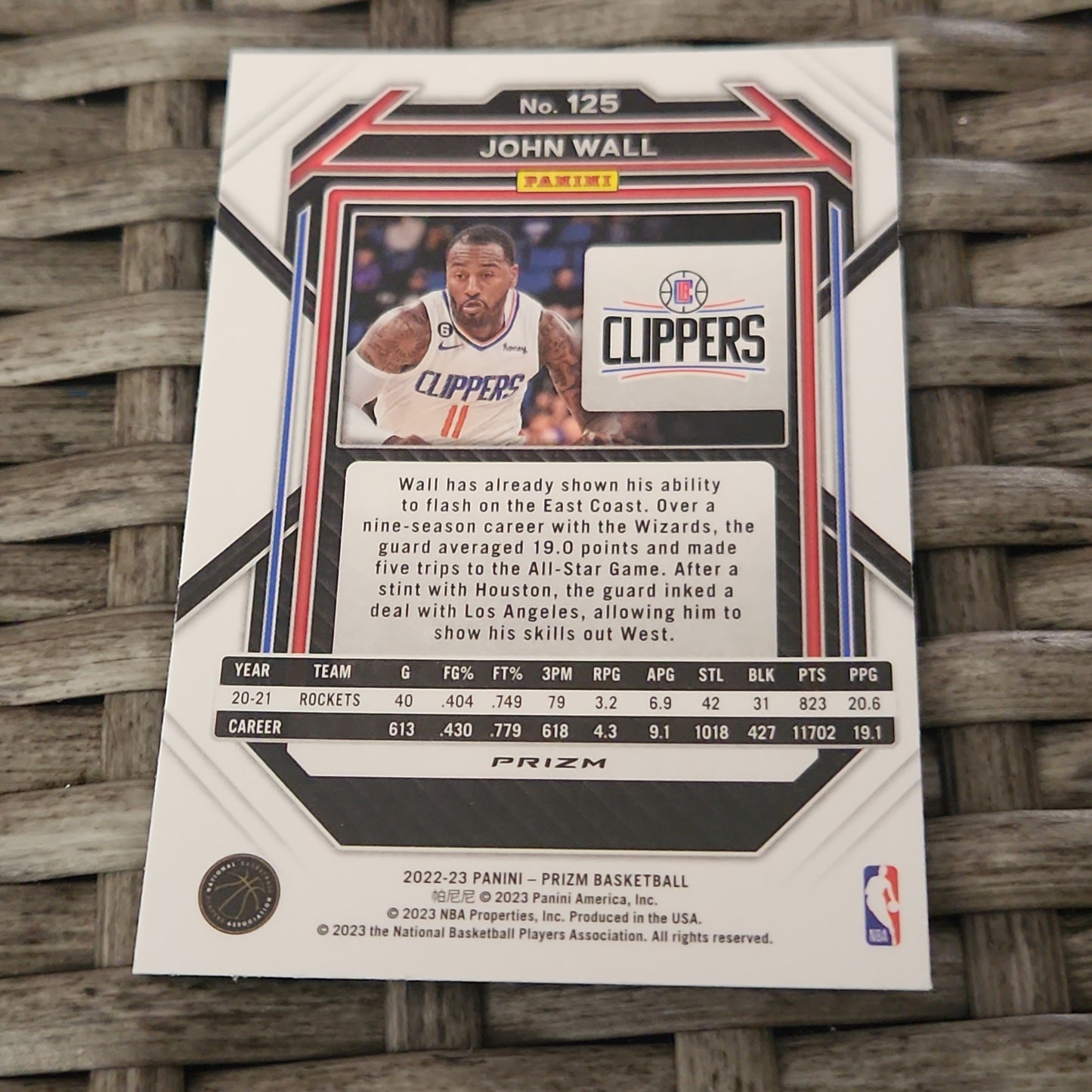 Panini Prizm John Wall #125