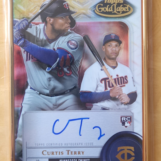2022 Topps Gold Label Curtis Terry Framed AUTO RC #FA-CT Minnesota Twins
