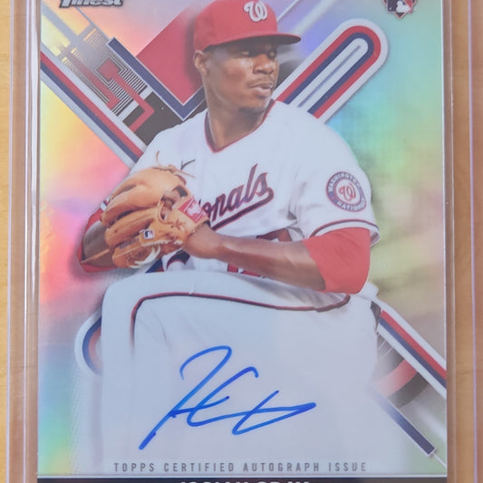 2022 Topps Finest Baseball Josiah Gray AUTO RC #FA-JG Washington Nationals