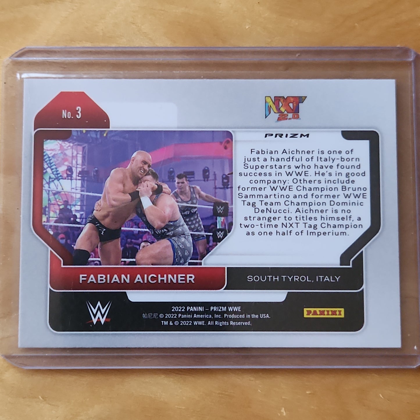 2022 Panini Prizm WWE Fabian Aichner Refractor #3