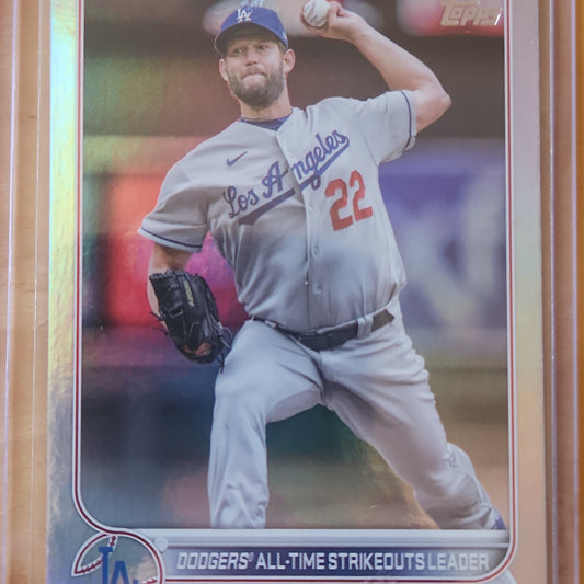 2022 Topps Clayton Kershaw All Time Strike Out Leaders insert Refractor #US309 LA Dogers