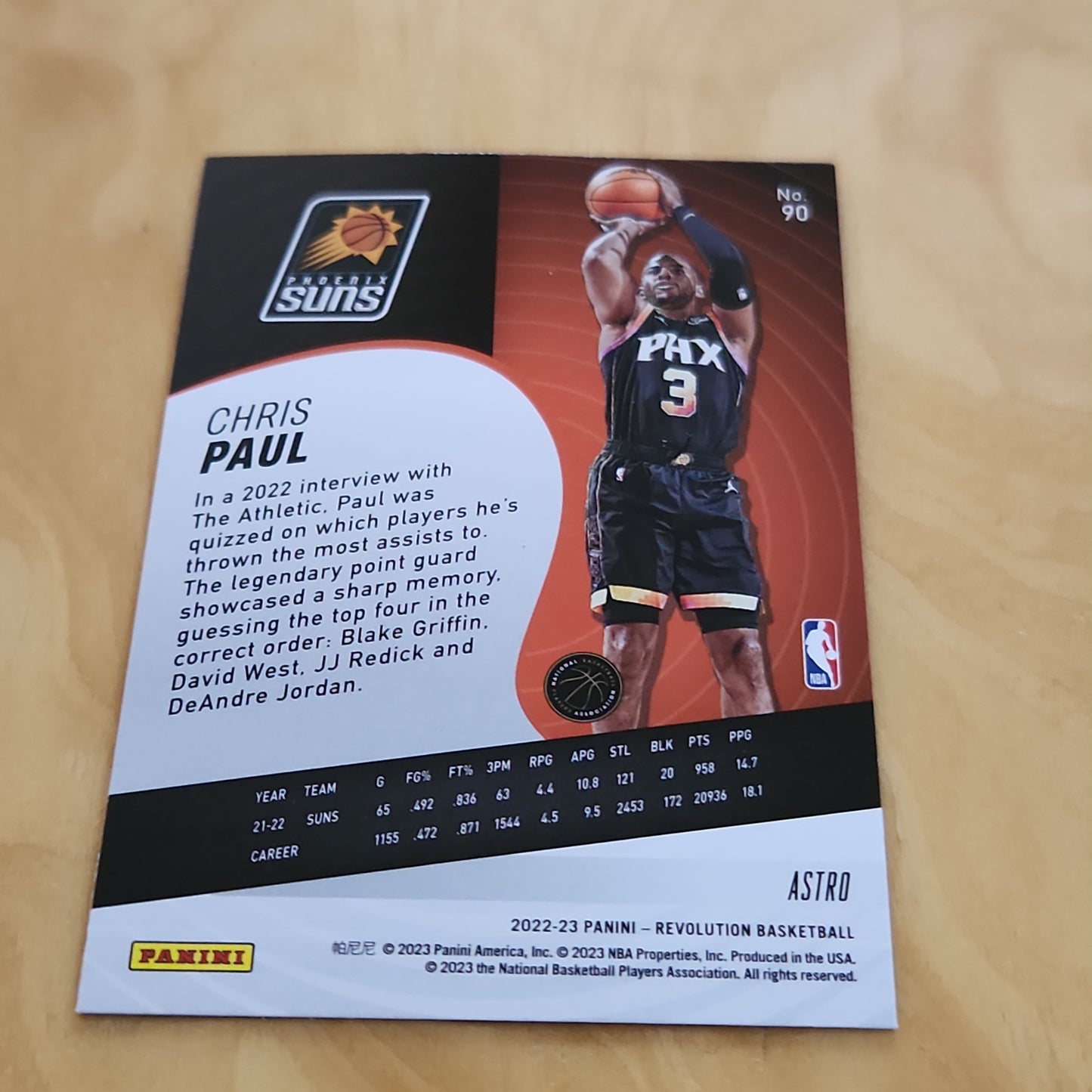 Panini Revolution Astro Chris Paul #90