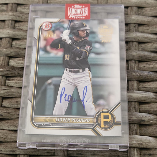 Topps Archive Signature Series 1st Bowman Livoer Peguero Auto 49/99 #BP-34