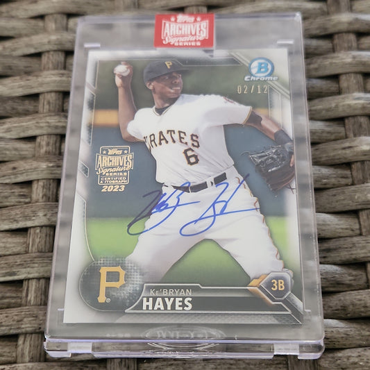 Topps Chrome Archive Signature Series 1 1st Bowman Ke'Bryan Hayes Auto 02/12 #BCP85