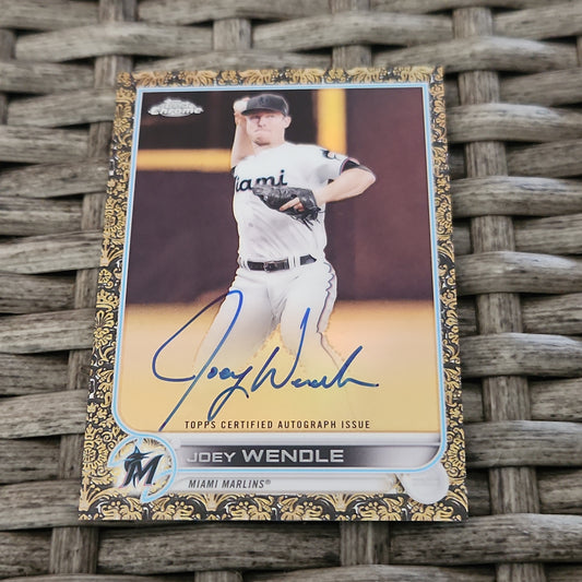 Topps Chrome Gilded Joey Wendle Auto 60/99 #GEA-JW