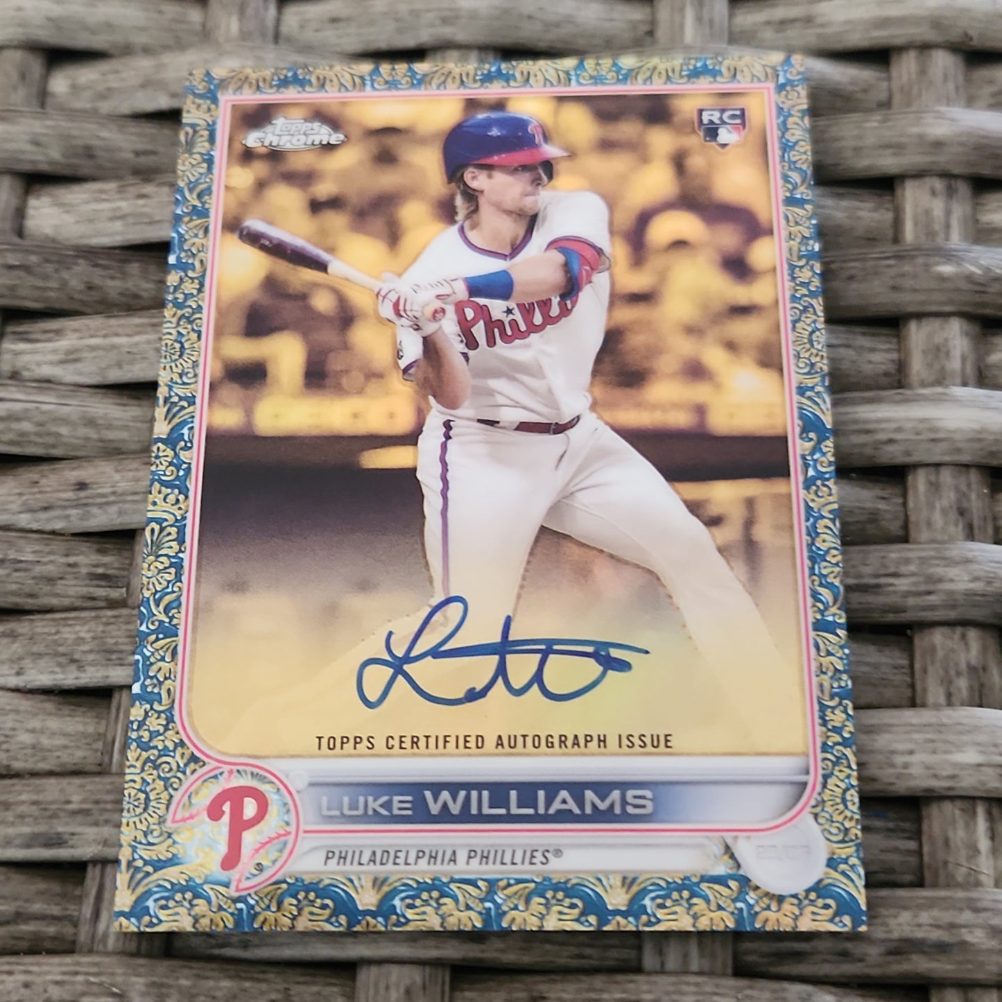 Topps Chrome Gilded Blue Luke Williams Auto 50/50 #GEA-LW