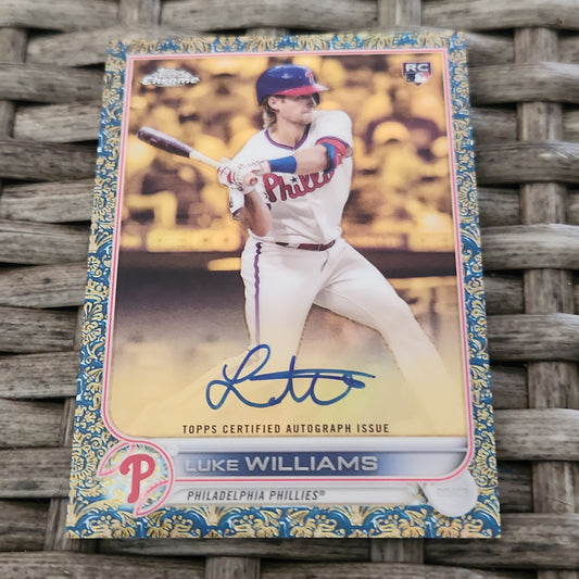 Topps Chrome Gilded Blue Luke Williams Auto 50/50 #GEA-LW