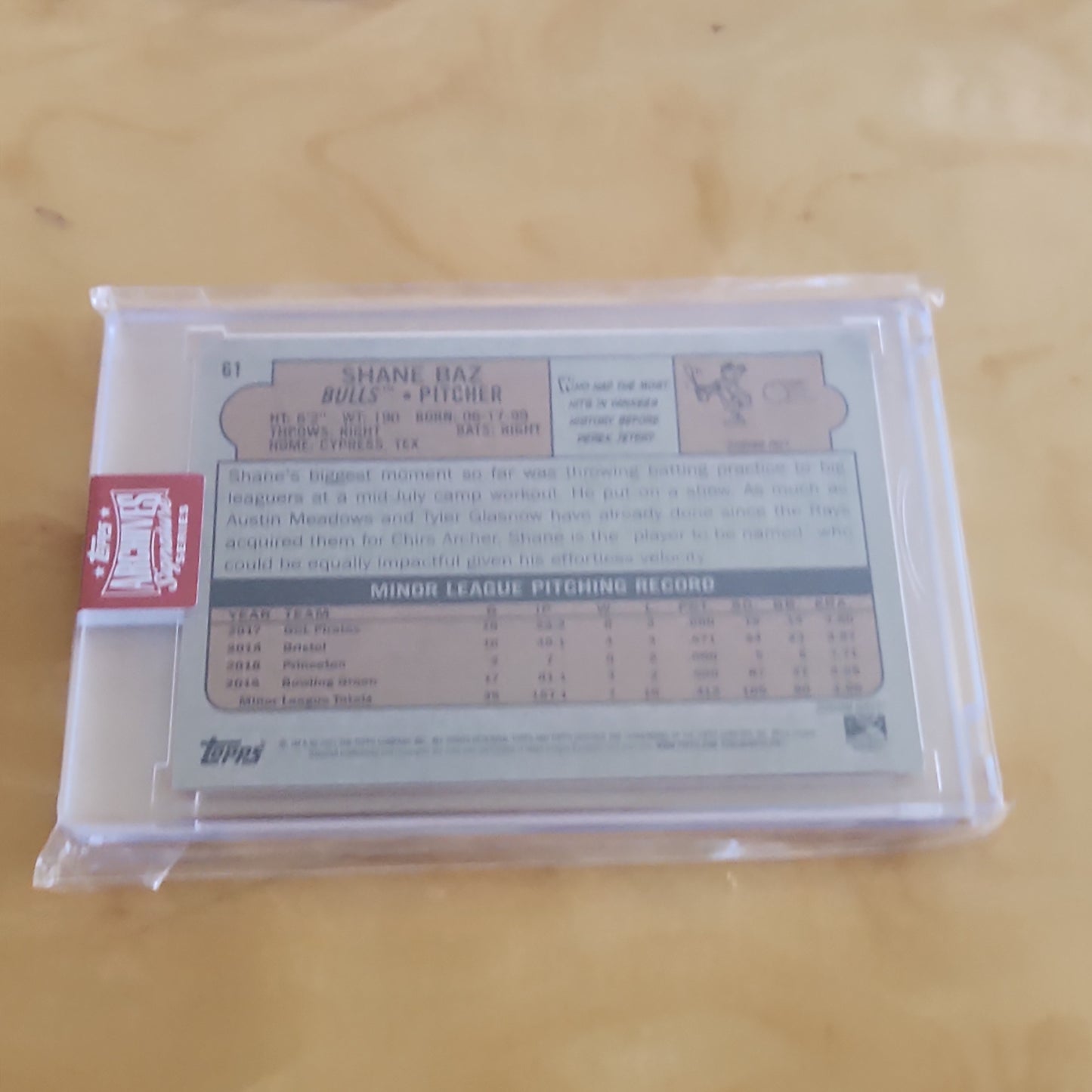 Topps Archive Shane Baz Auto 14/18 #61