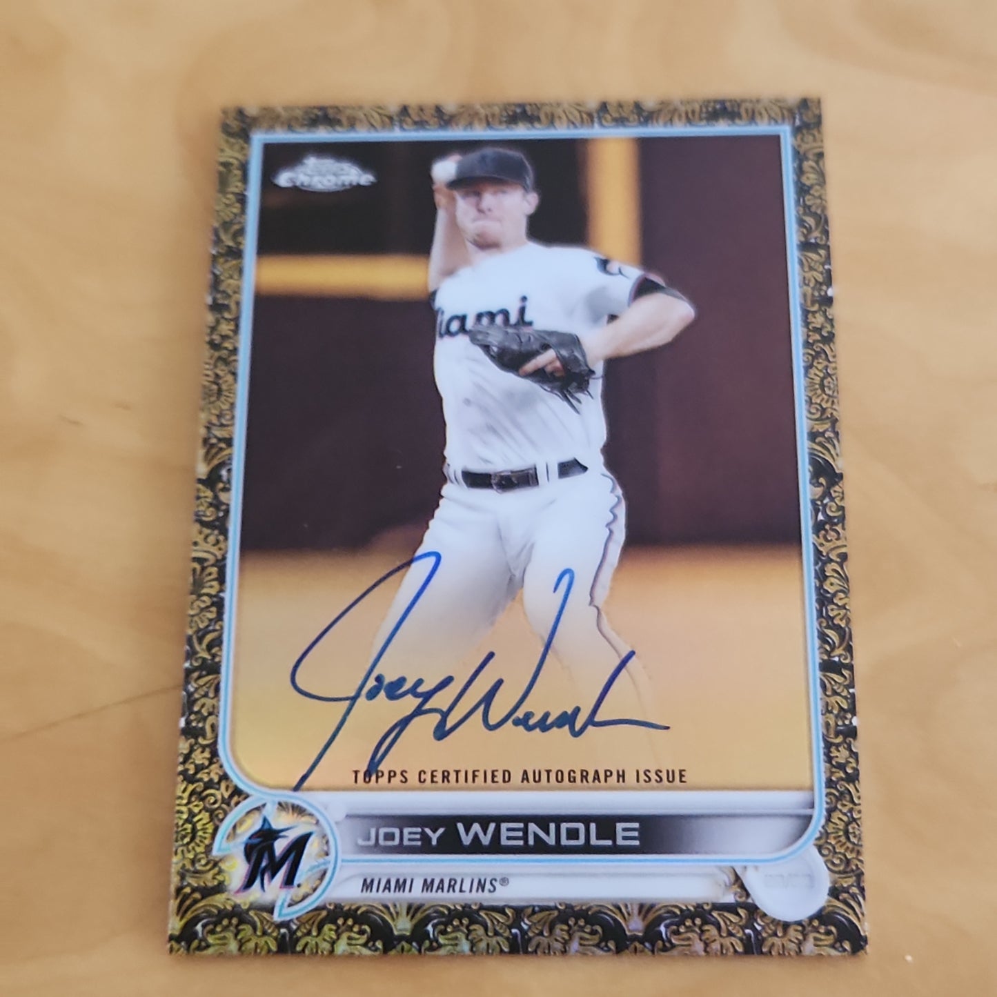 Topps Chrome Gilded Joey Wendle Auto 34/99 #GEA-JW