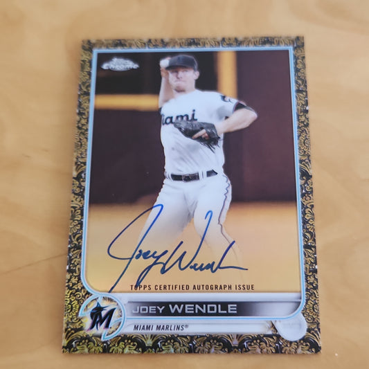Topps Chrome Gilded Joey Wendle Auto 34/99 #GEA-JW