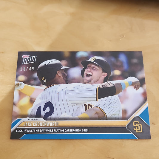Topps Now Blue Jake Croneworth 28/49 #130