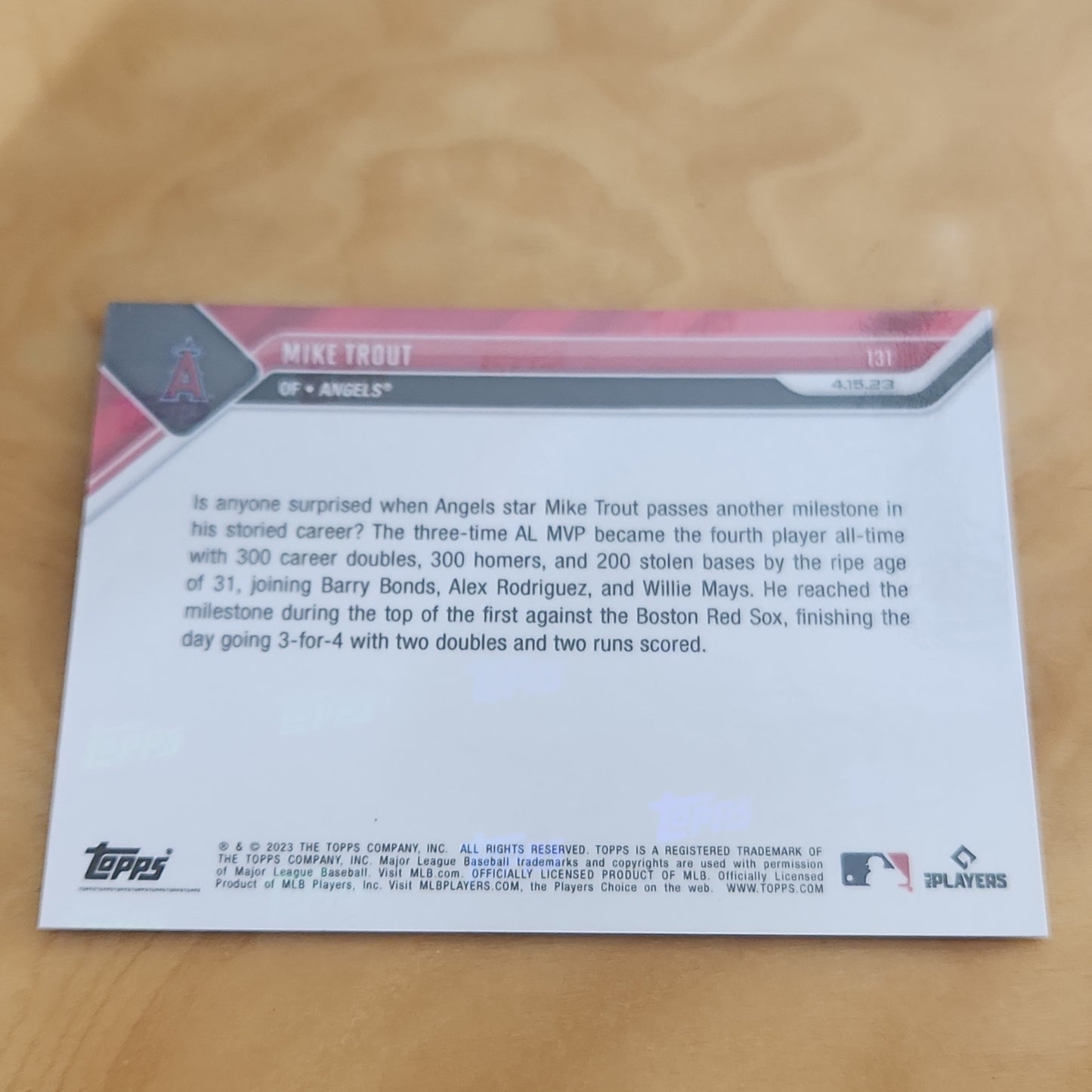 Topps Now Purple Mike Trout 19/25 #131