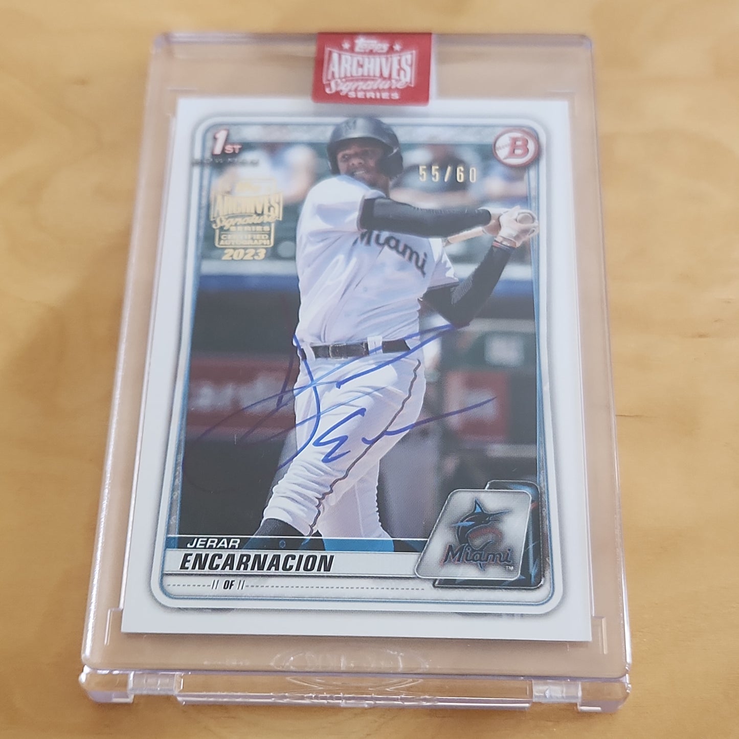 Topps Archives Signature Series 1st Bowman Jerar Encarnacion Auto 55/60 #BP-96