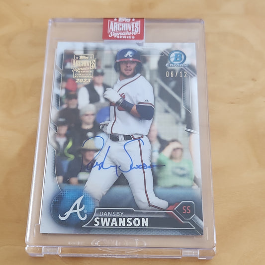 Topps Chrome Archives Signature Series Bowman Dansby Swanson Auto 06/12 #BCP50