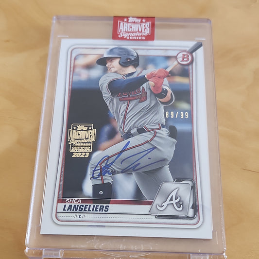 Topps Archives Signature Series Bowman Shea Langerliers Auto 89/99 #BP-21