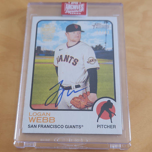 Topps Heritage Archives Signature Logan Webb Auto 21/99 #358