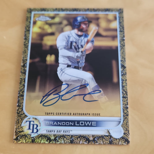 Topps Chrome Black Gilded Brandon Lowe Auto 82/99 #GEA-BL