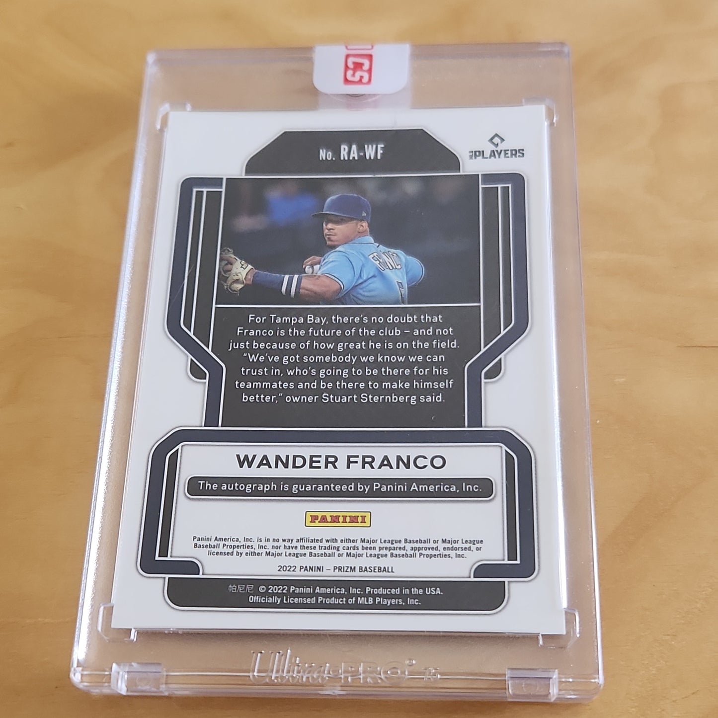 Panini Prizm Wander Franco RC Auto #RA-WF
