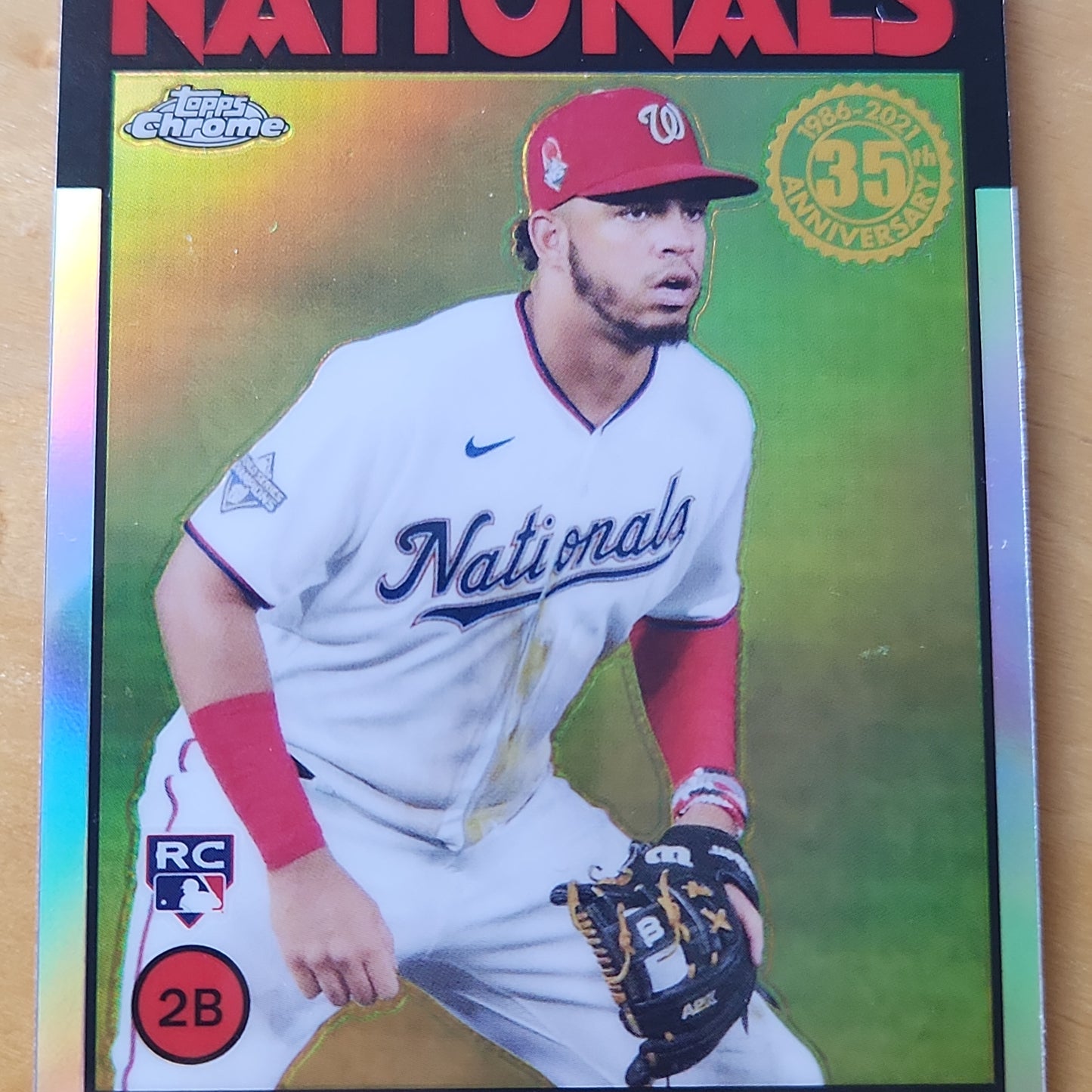 2021 Topps Chrome Luis Garcia 1986-2022 35th Anniversary Refractor #86BC-19 Washinton Nationals