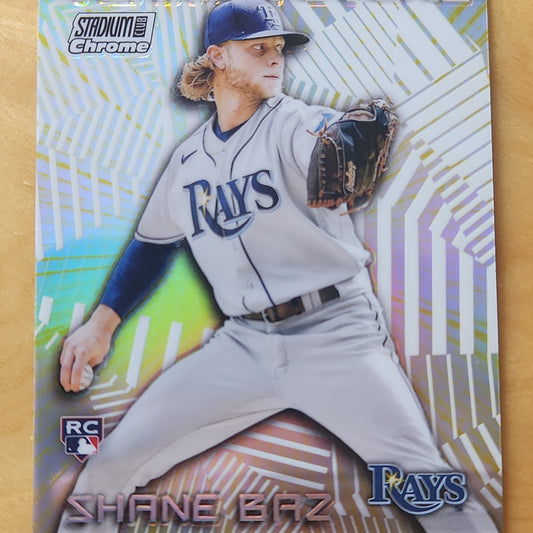 2022 Topps Stadium Club Chrome Shane Baz Team of the Future insert RC #TOF-19 Tampa Bay Rays